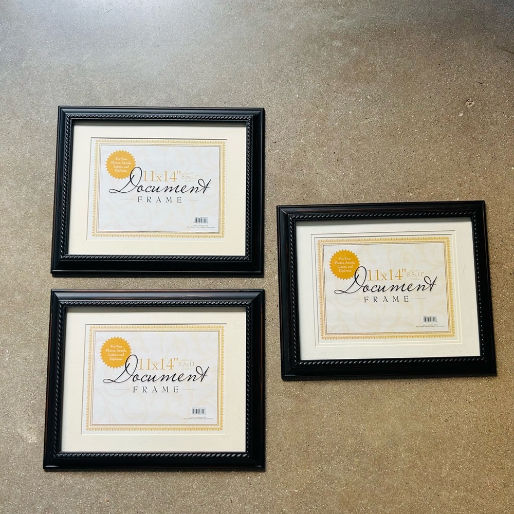 Documents frame set of 3
